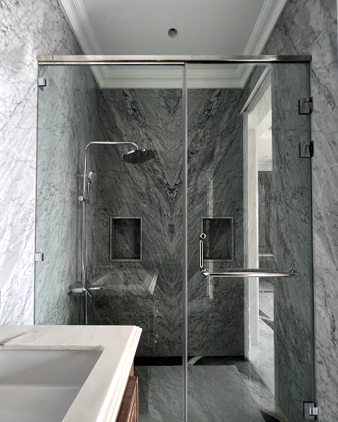 Tempered Glass Bathroom Partition